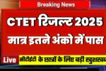 CTET Result 2025 Link